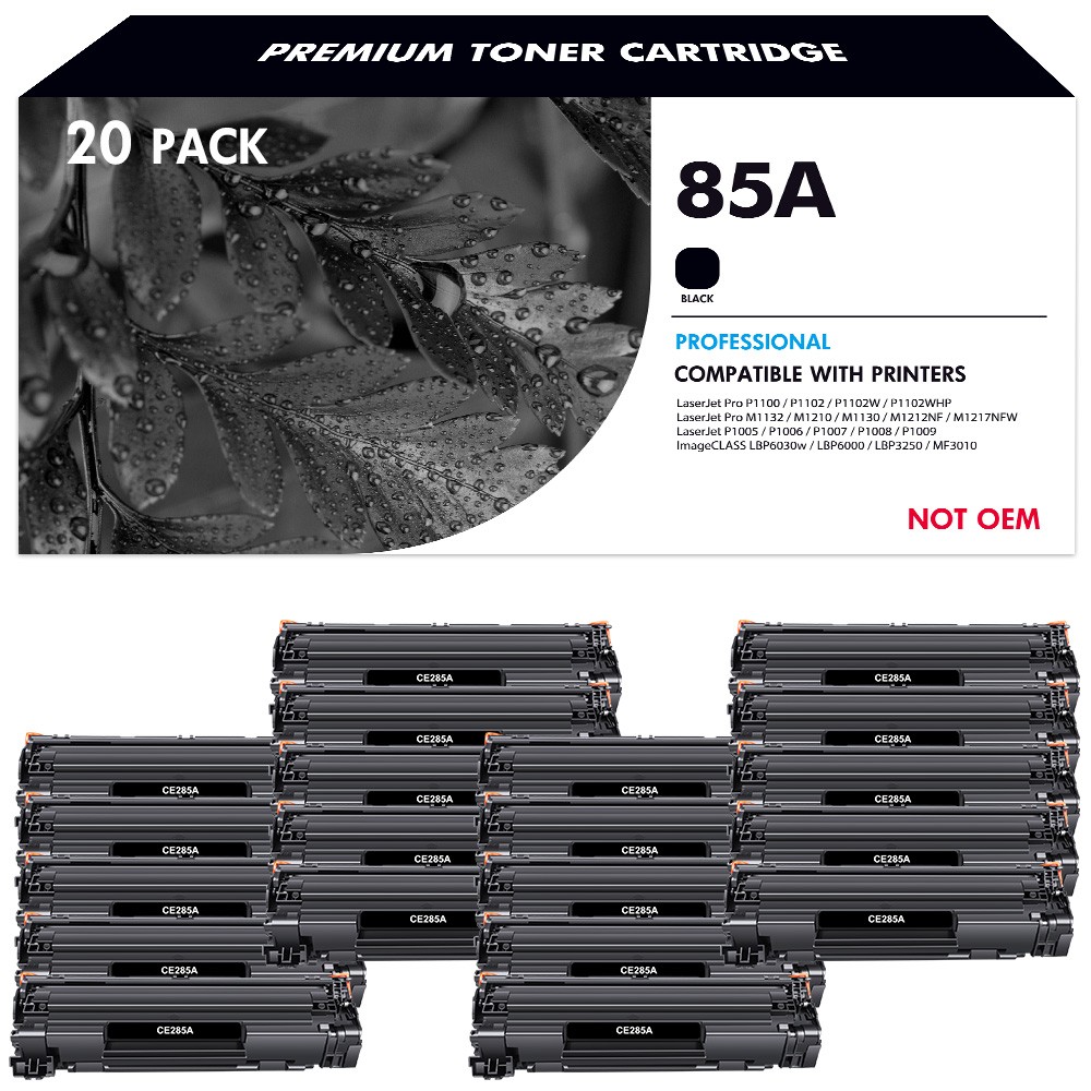 20 Pack CE285A 85A Toner Cartridge For HP LaserJet P1102 P1102W M1132 M1212NF