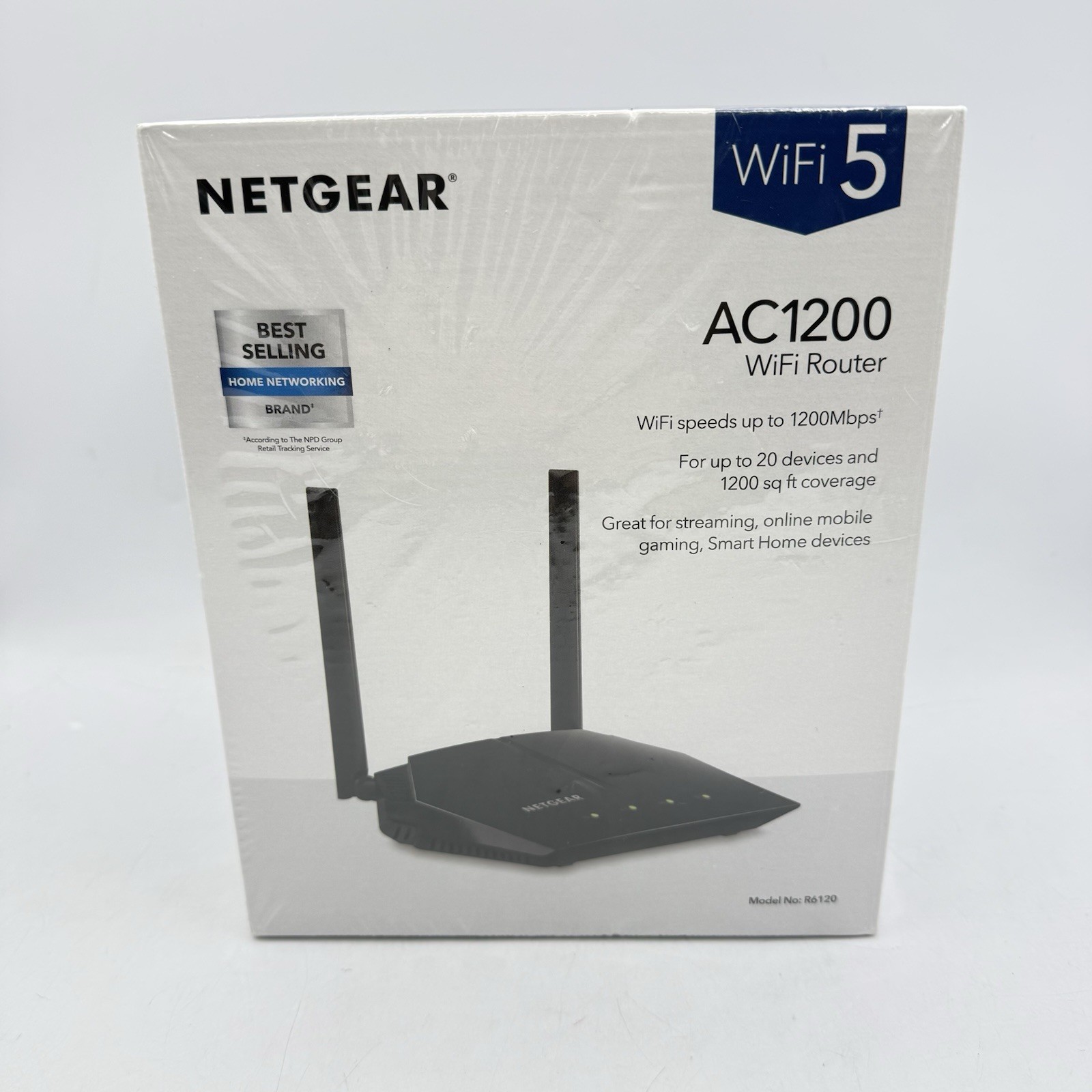 NETGEAR AC1200 Wireless Dual Band WiFi Router Model R6120 Nighthawk App SEALED
