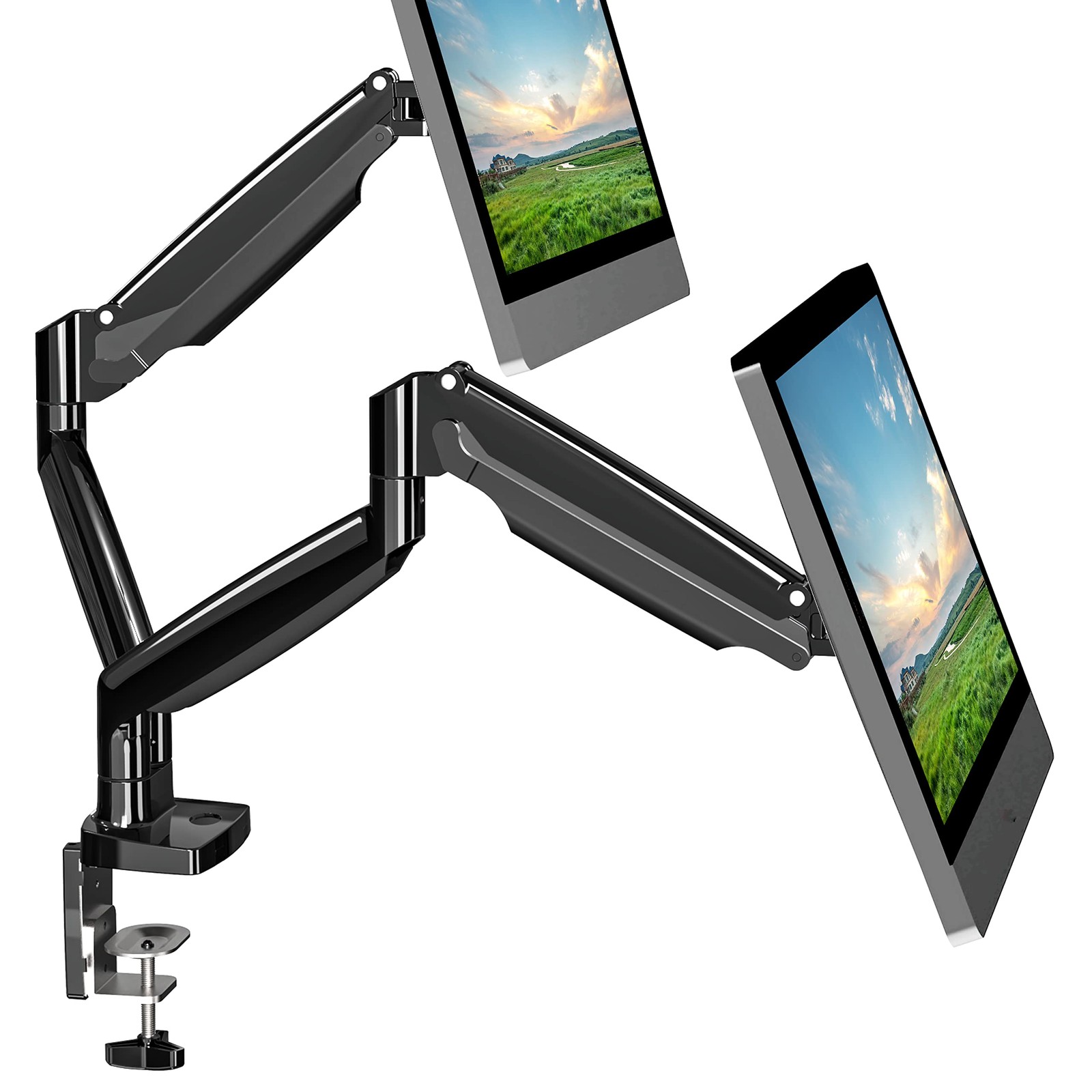 UPGRAVITY Dual Monitor Mount, Dual Monitor Desk Mount for Ultrawide 22"-34" F...
