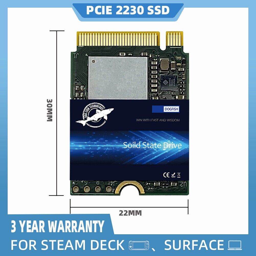 M.2 2230 1TB SSD NVMe PCIE Gen 3.0X4 Internal Solid State Drive For Steam Deck