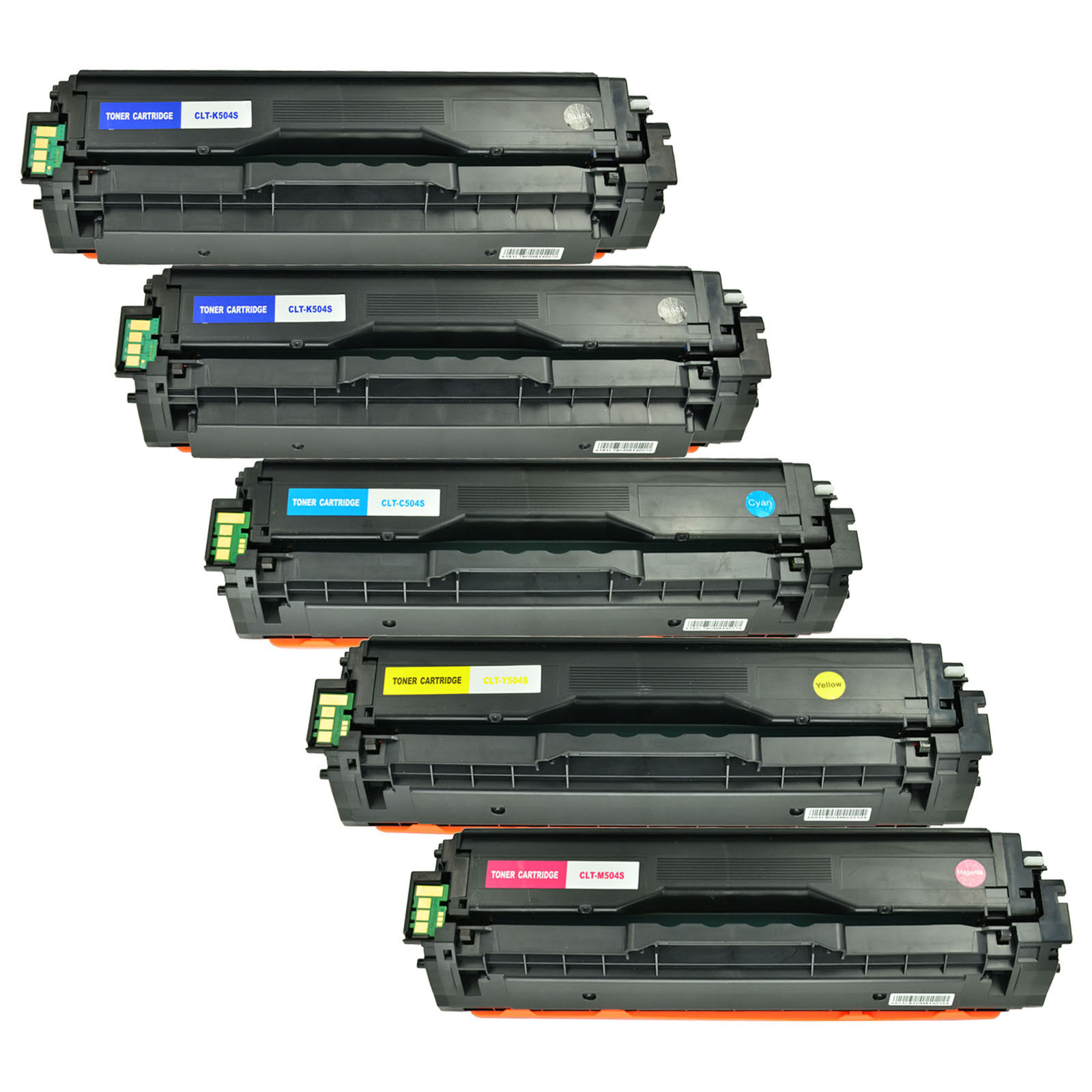 5 CLT-K504S 504 SET Toner Cartridges for Samsung SL-C1810W SL-C1860FW CLX-4195FW