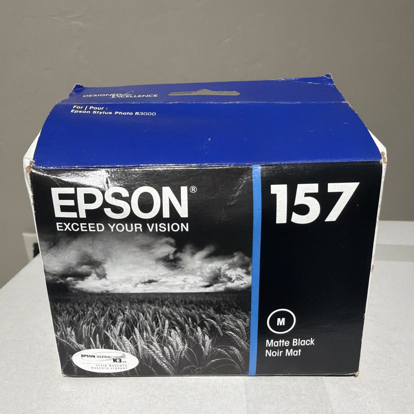 NIB Epson 157 Matte Black Ink Cartridge for Stylus Photo R3000 Exp 2020