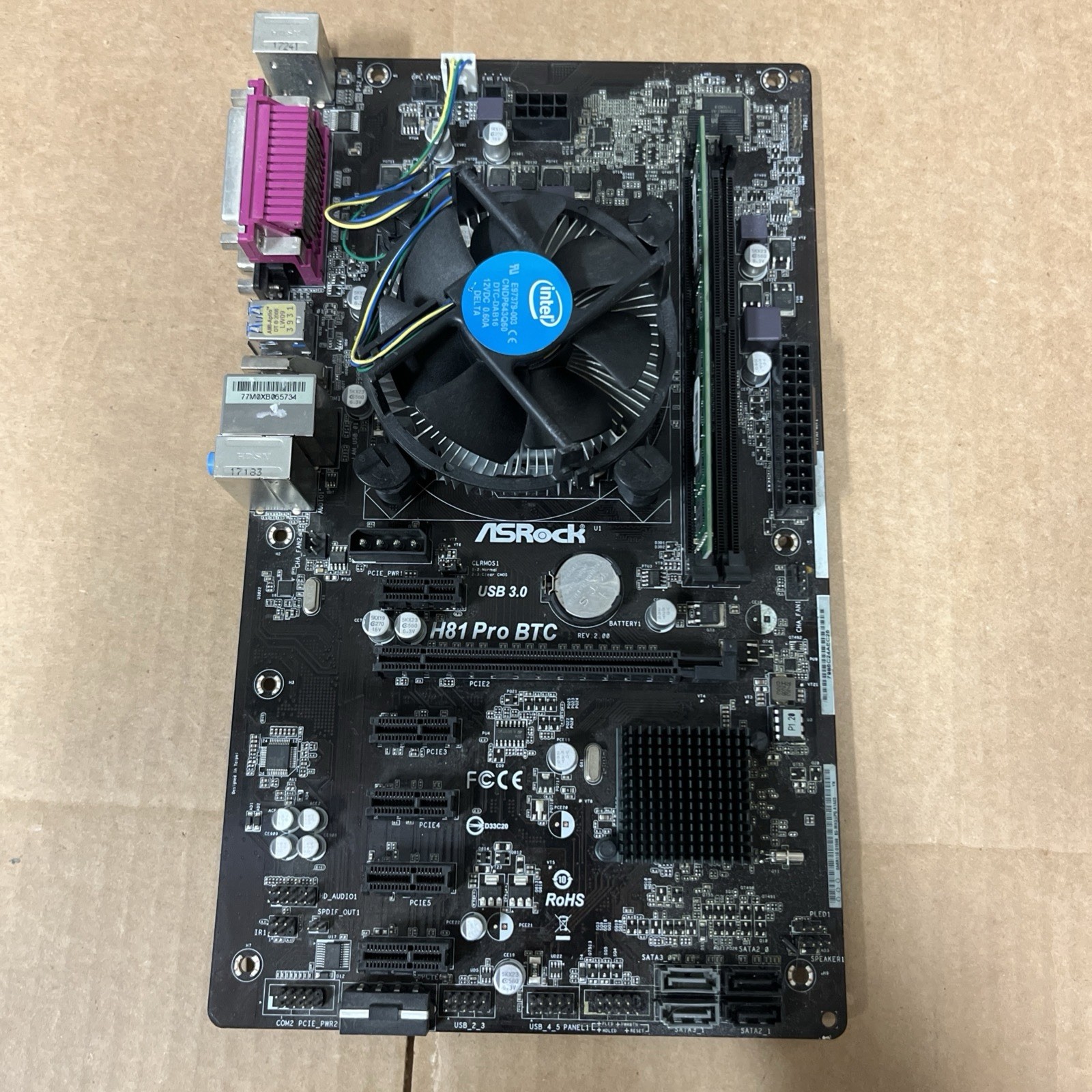 ASRock H81 Pro BTC Motherboard CPU RAM Combo (Celeron G1840 2.8GHZ 4GB DDR3)