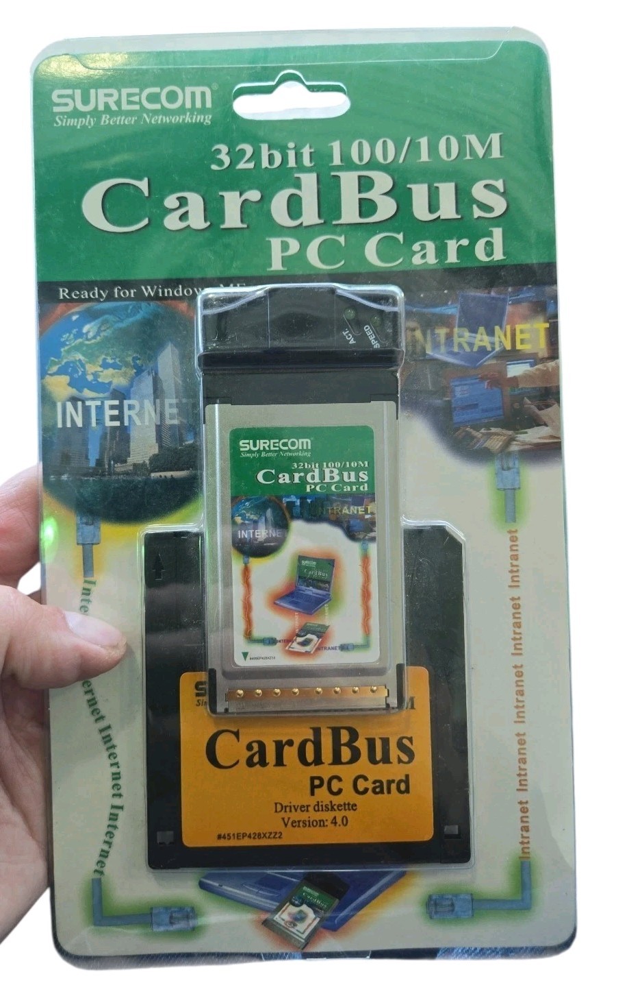 SURECOM CardBus PC Card 32bit 100/10M PCMCIA II Ethernet PC Card