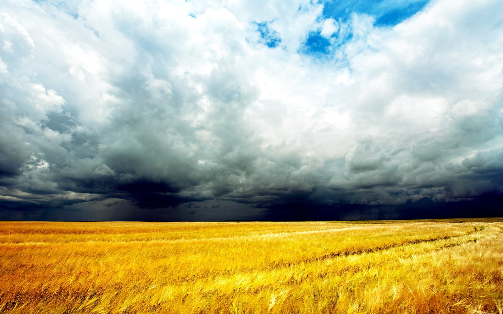 Landscape field agro sky clouds Custom Gaming Mat Desk