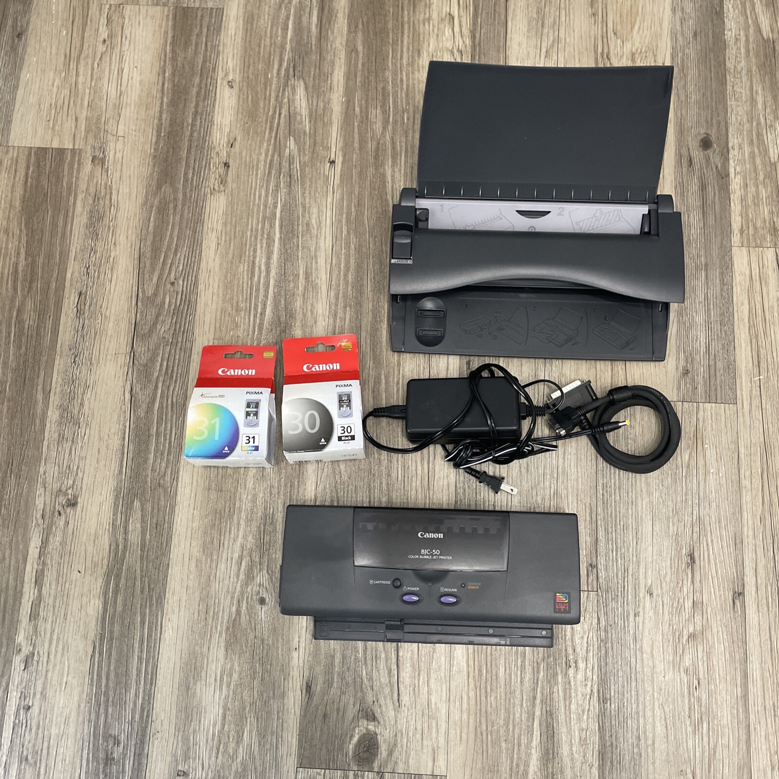 Canon BJC 50 Inkjet Printer Bundle Canon Pixma Color And Black Ink Cartridges