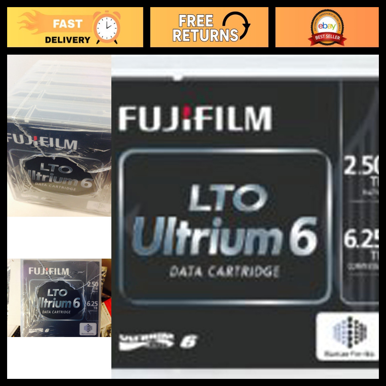 2.5TB/6.25TB LTO 6 Ultrium Tape Cartridge - High Capacity Data Storage Media