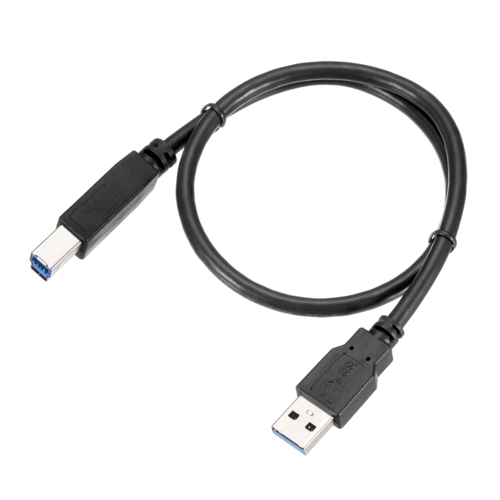 Printer Cable, 1.6ft Square USB A to USB B 3.0 Male Cable for Printer, Black