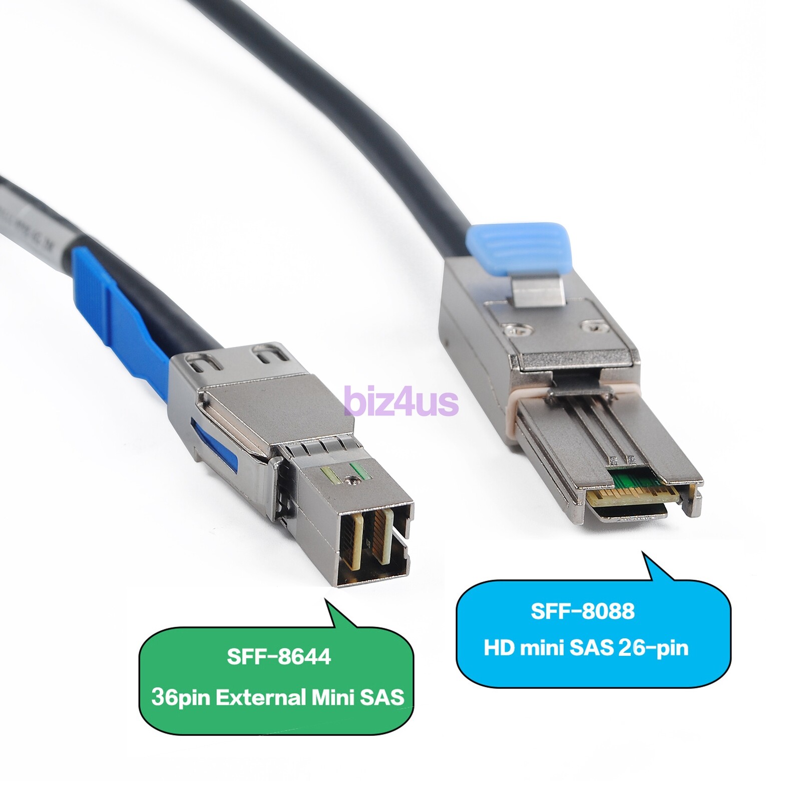 SFF-8644 36Pin to SFF-8088 26Pin External Mini SAS HD Hybrid Cable 2M/6.6FT US