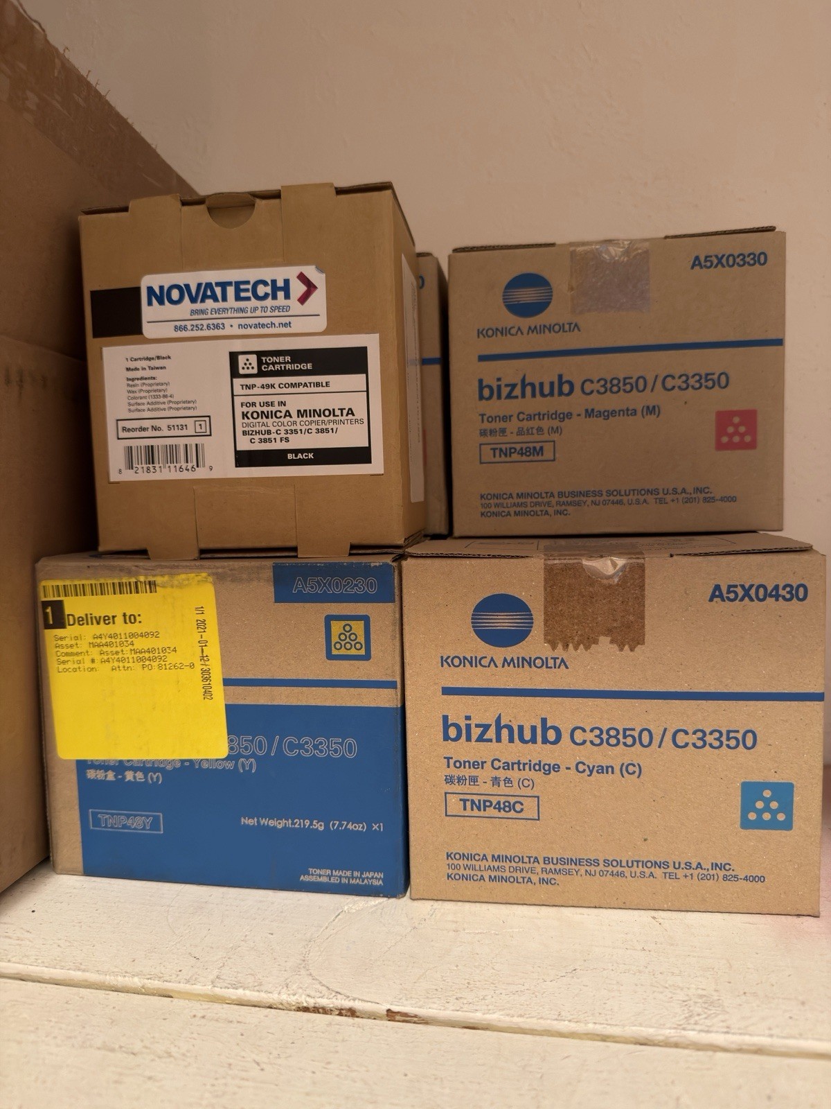 Genuine Konica Minolta TNP48 Black Toner for Bizhub C3350 C3850