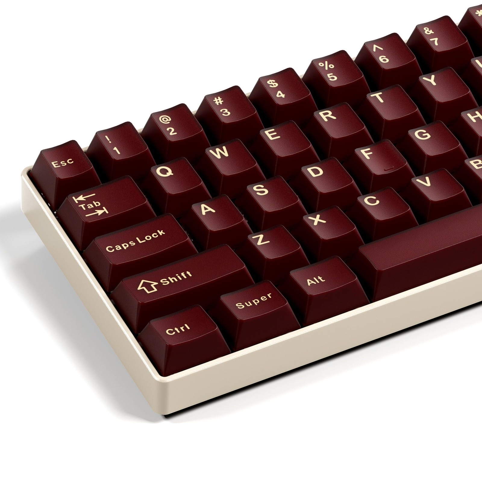 XVX Red Double Shot PBT Keycap Set 75 Percent Cherry Profile 131 Keys Set
