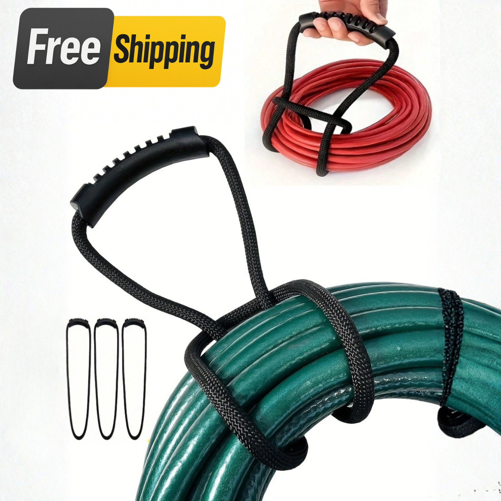 Heavy Duty Cable Strap Organizer Easy Grip Handle Cord Storage Wrap Reusable USA