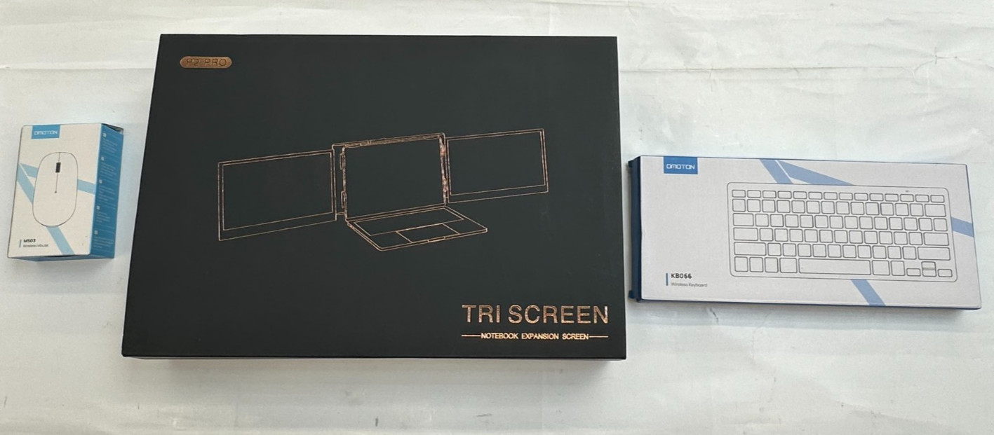P2 Pro Triple Portable Screen Extender for Laptop with Keyboard and Mouse