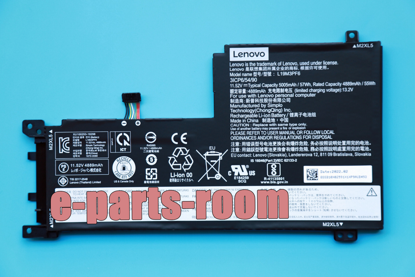 57Wh New Genuine L19M3PF6 L19C3PF5 L19L3PF2 Battery For Lenovo IdeaPad 3 15IIL05