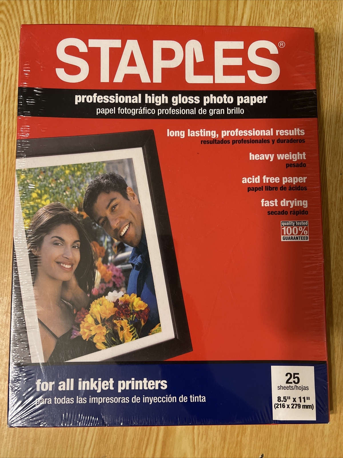 Staples Professional High Gloss Photo Paper For Inkjet Printers - 25 Sheets