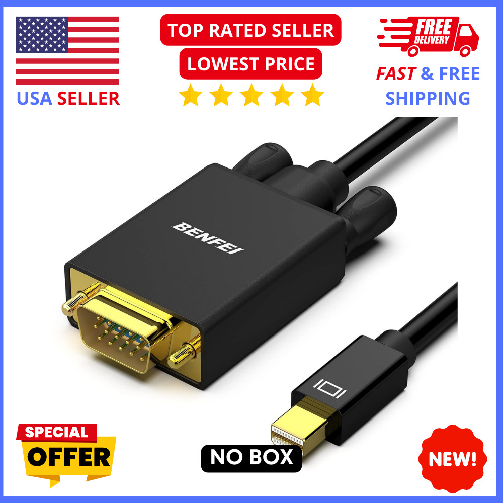 StarTech 6ft (2m) Active Mini DisplayPort to VGA Adapter Cable - Black