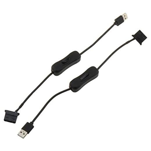 DGZZI 2pcs USB to 4-Pin Molex Fan Power Cable Computer Case Adapter Cord with
