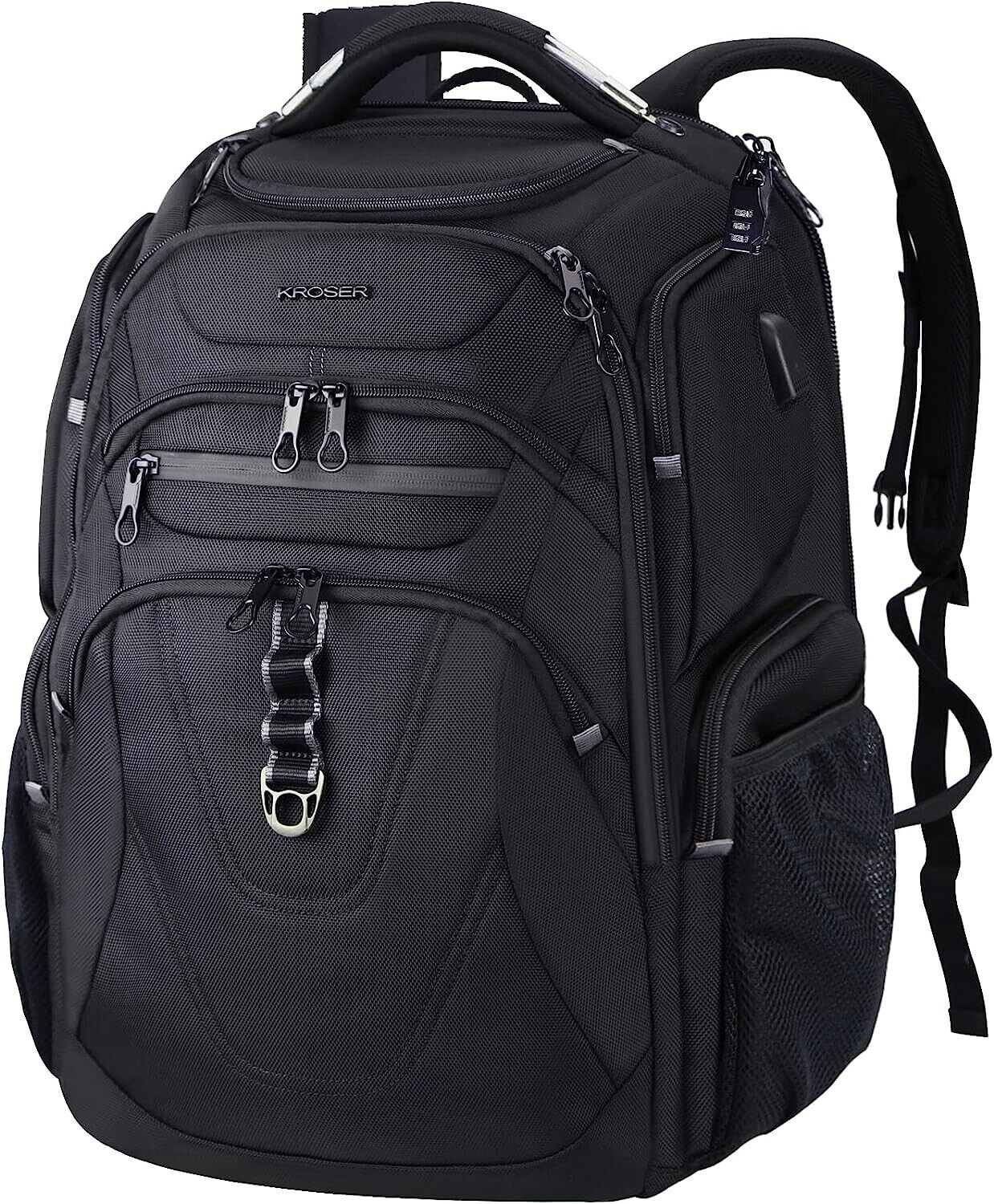 KROSER TSA Friendly Travel Laptop Backpack 18.4 inch XXXL, RFID Pockets USB Port