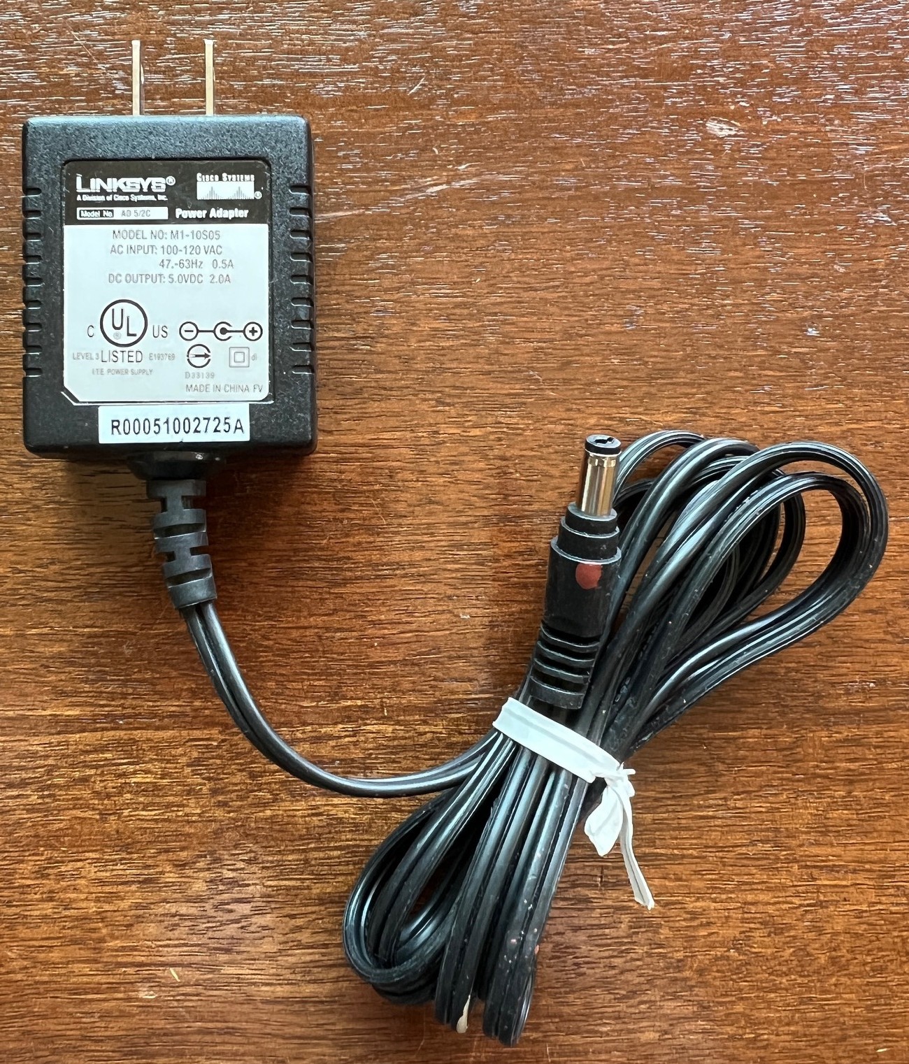 Genuine OEM Linksys AC Adapter Power Supply AD5/2.5C 5V 2.5A Camera Print Server