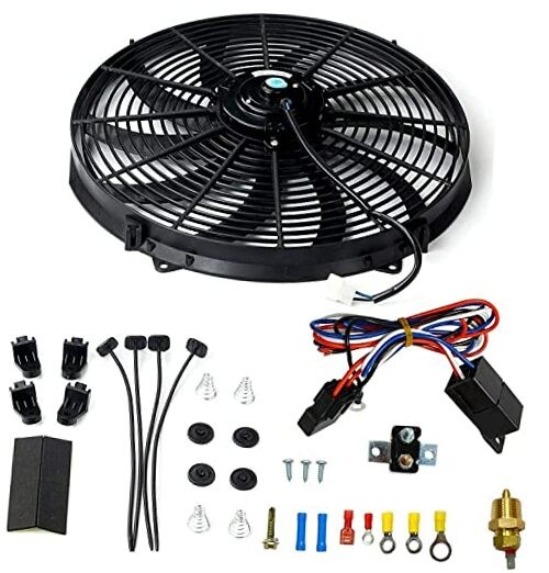16 inch Electric Radiator Fan, 3000 CFM 10 Blades Electric Fan 16 Inch