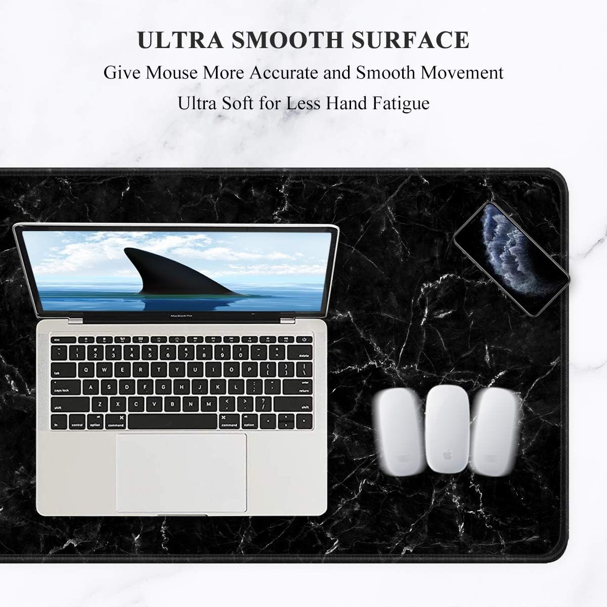 Mouse Pad, Full Desk Extended Gaming Mouse Pad, Desk with Stitched Edges, Non-