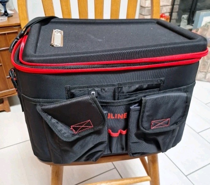 ULINE Mobile Desk File Organizer Hard Case Carrying Bag 17x12x13,     like  New.