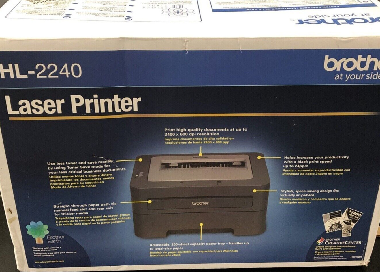 BRAND New Brother HL 2240 Monochrome Laser Printer