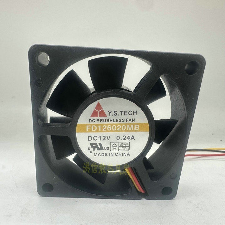 1PCS Wonsan Y.S.TECH 6020 FD126020MB 12V 0.24A 6CM 60x20mm Fan