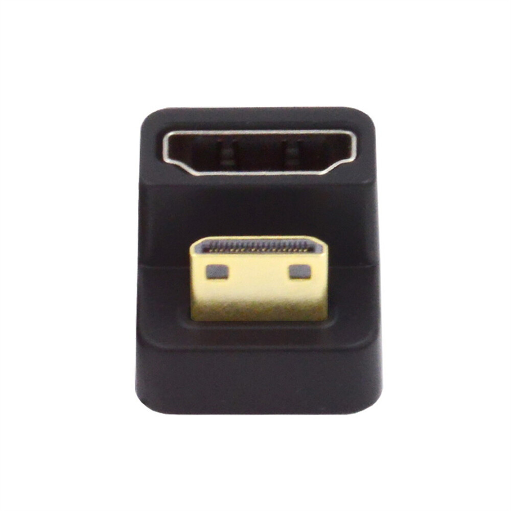Cablecy 360 Degree U Shape Angled Mini HDMI 1.4 Male to HDMI Female Converter