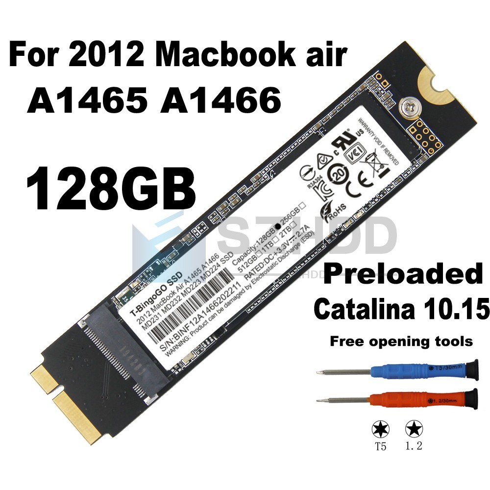 NEW 128GB SSD 17+7pin For Apple MacBook Air 11” A1465 13” A1466 Mid 2012 EMC2559