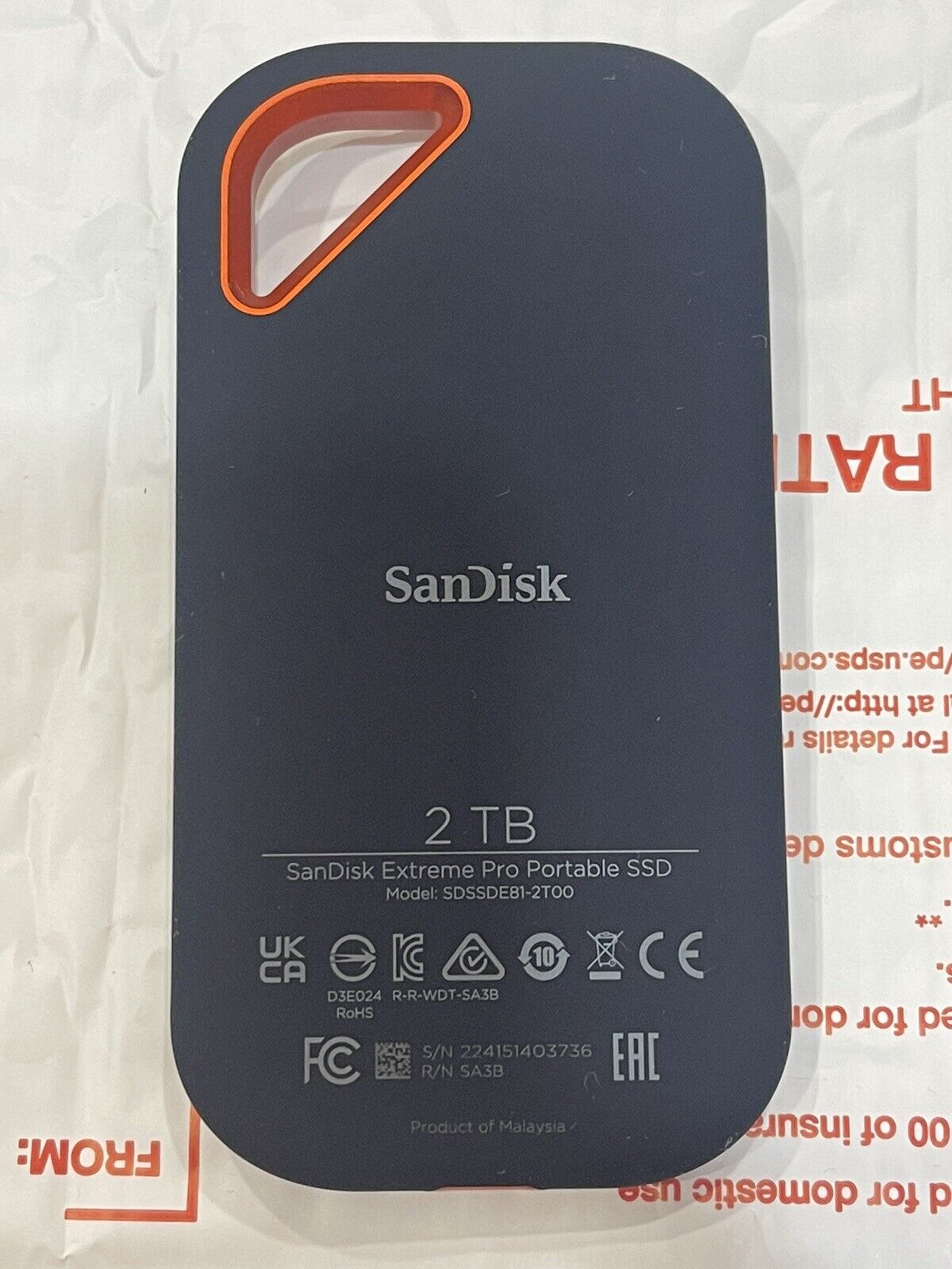 SanDisk Extreme PRO V2 2TB USB-C Portable External SSD (SDSSDE81-2T00-G25)