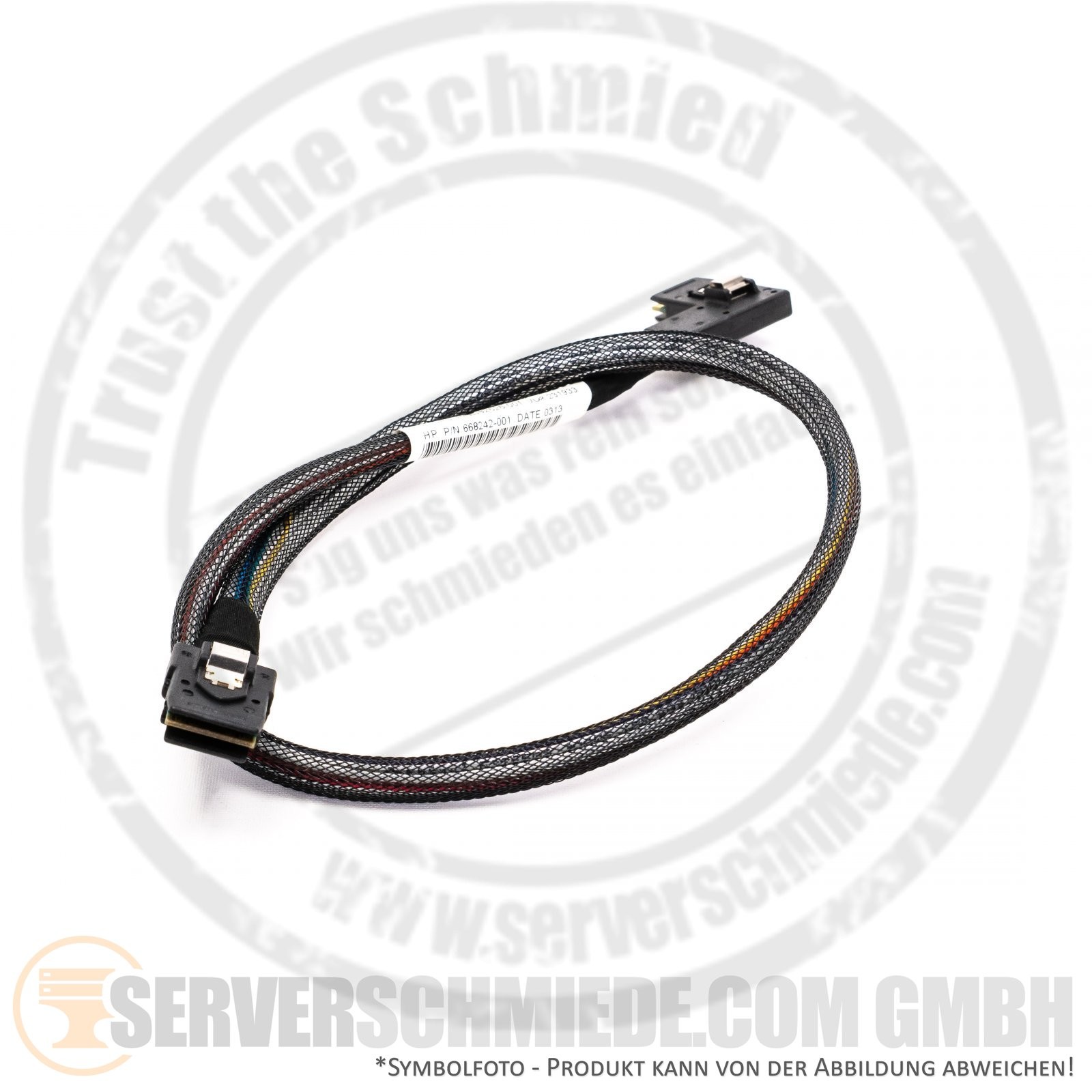 HP 60cm SAS Cable 1x SFF-8087 Straight 1x SFF-8087 Angle 668242-001 682626-001