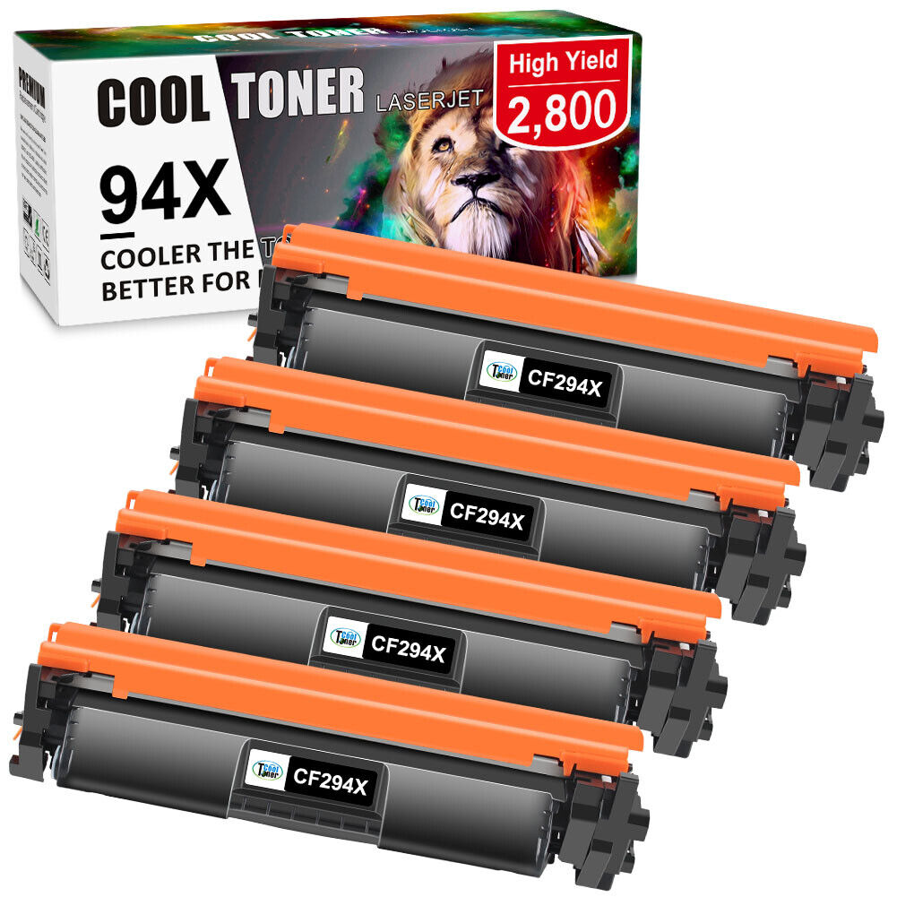 4 Pack CF294X 94X Toner Compatible With HP LaserJet Pro M118dw M148dw M148fdw