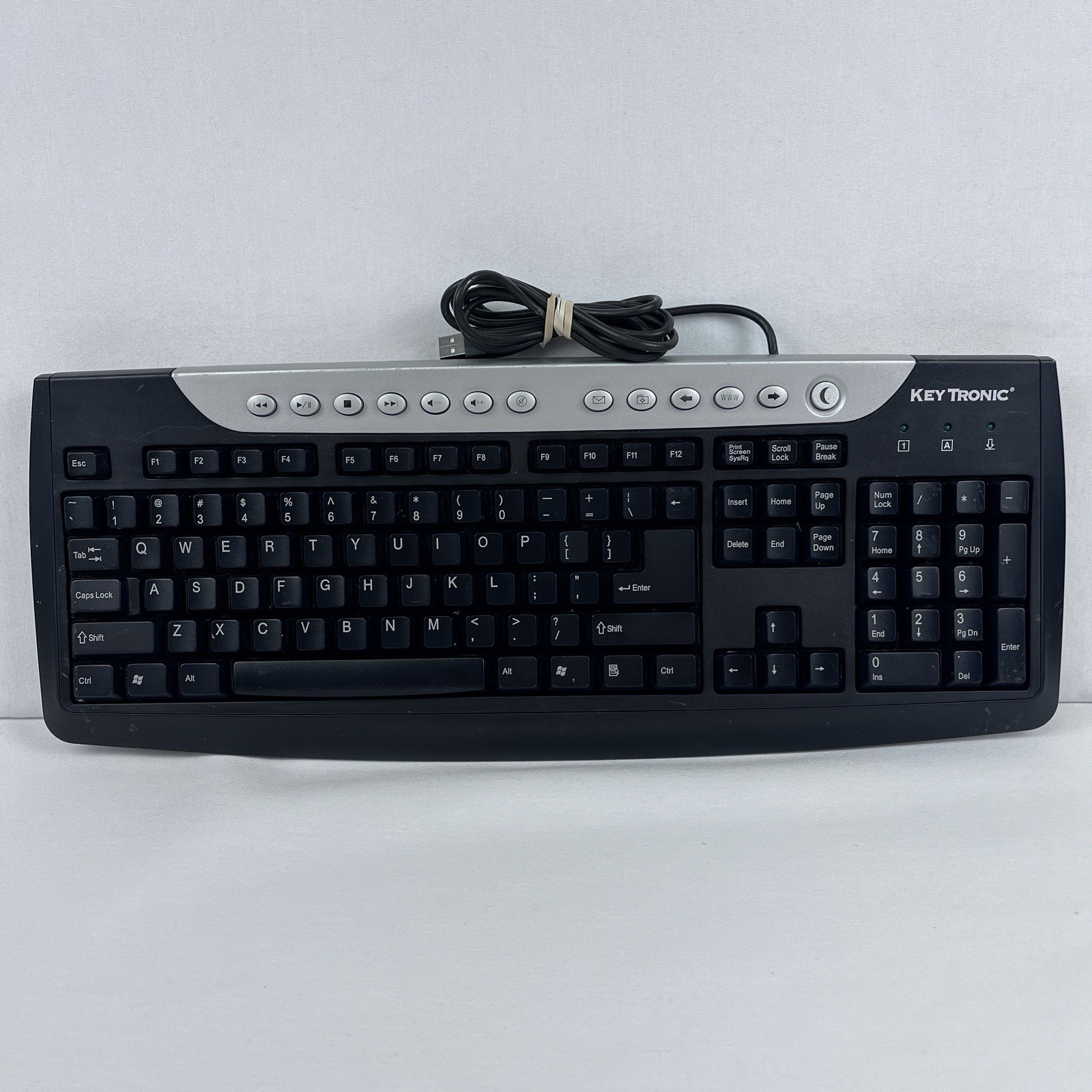 Vintage Keytronic Model #K366 Wired Computer Keyboard Vtg P/N: E05380U5 Tested