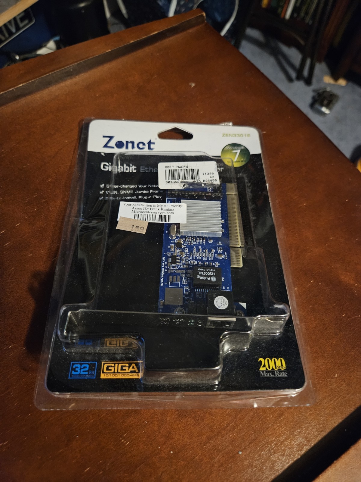 ZONET GIGABIT ETHERNET PCI ADAPTER ZEN3301E   10/100/1000 MBPS