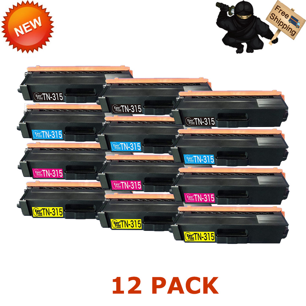 12 Pack of 3 Set CMYK Toner Cartridges for Brother High Yield 4000 Pages