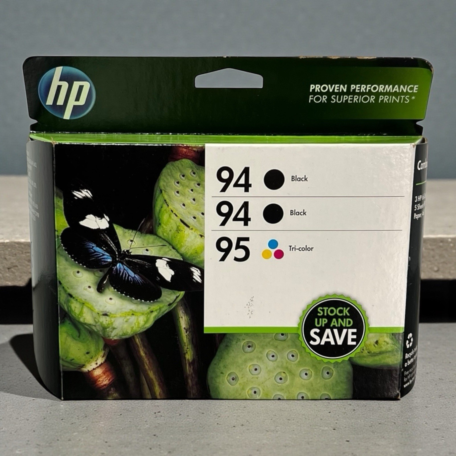 x3 NEW Genuine HP 94 95 SET Black & Color oem Ink Cartridge Combo 3 three Pack