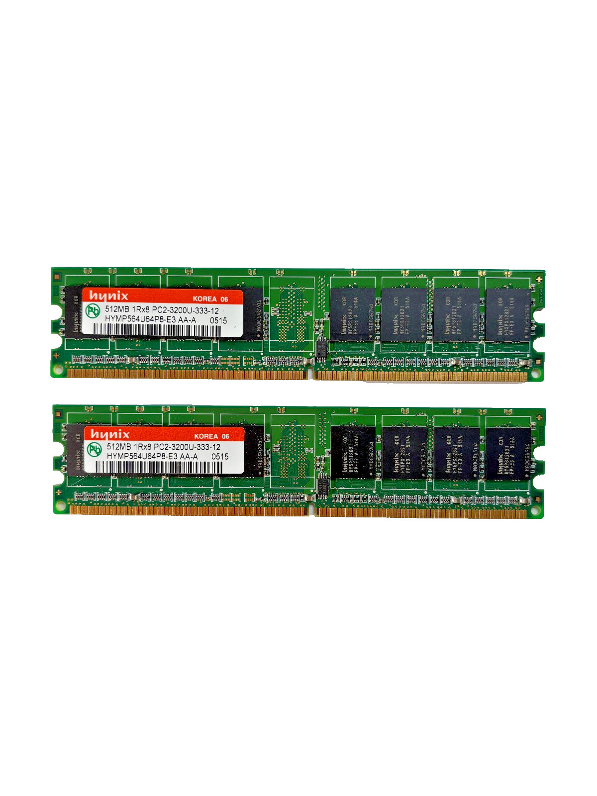HYNIX RAM • 512MB 1Rx8 PC2-3200U-333-12 • HYMP564U64P8-E3