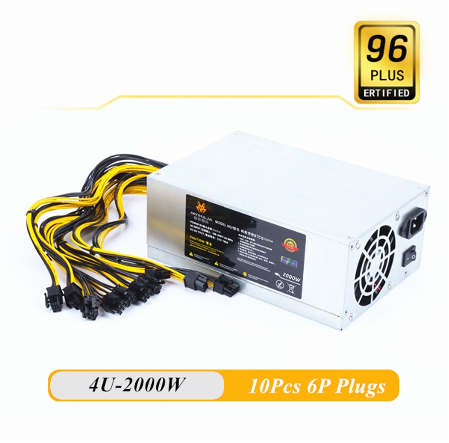 2000W 4U Mining Machine Power Supply 6Pin Plug