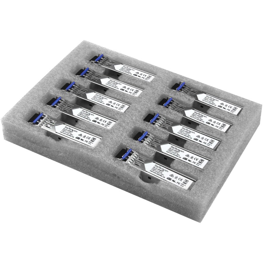 StarTech Cisco GLC-LH-SM Compatible Gb Fiber SFP Transceiver Module, 10 Pk