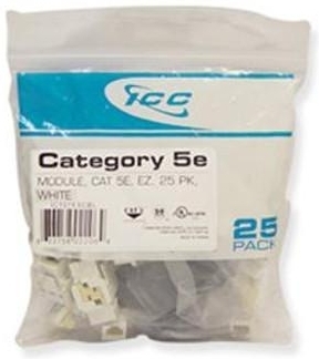ICC CAT5JKPKWH Modular Connector 10 PACK
