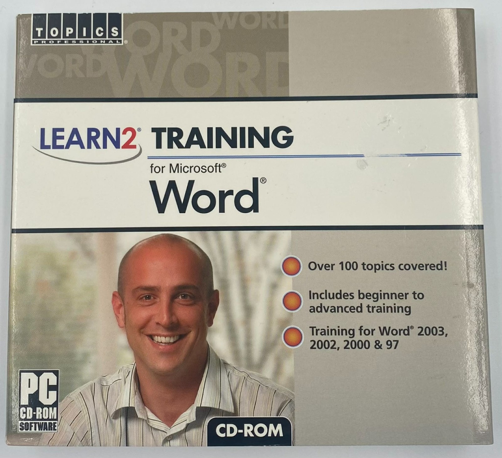 Learn2 Training for Microsoft Word CD-ROM NEW Sealed PC Topics Word 2003