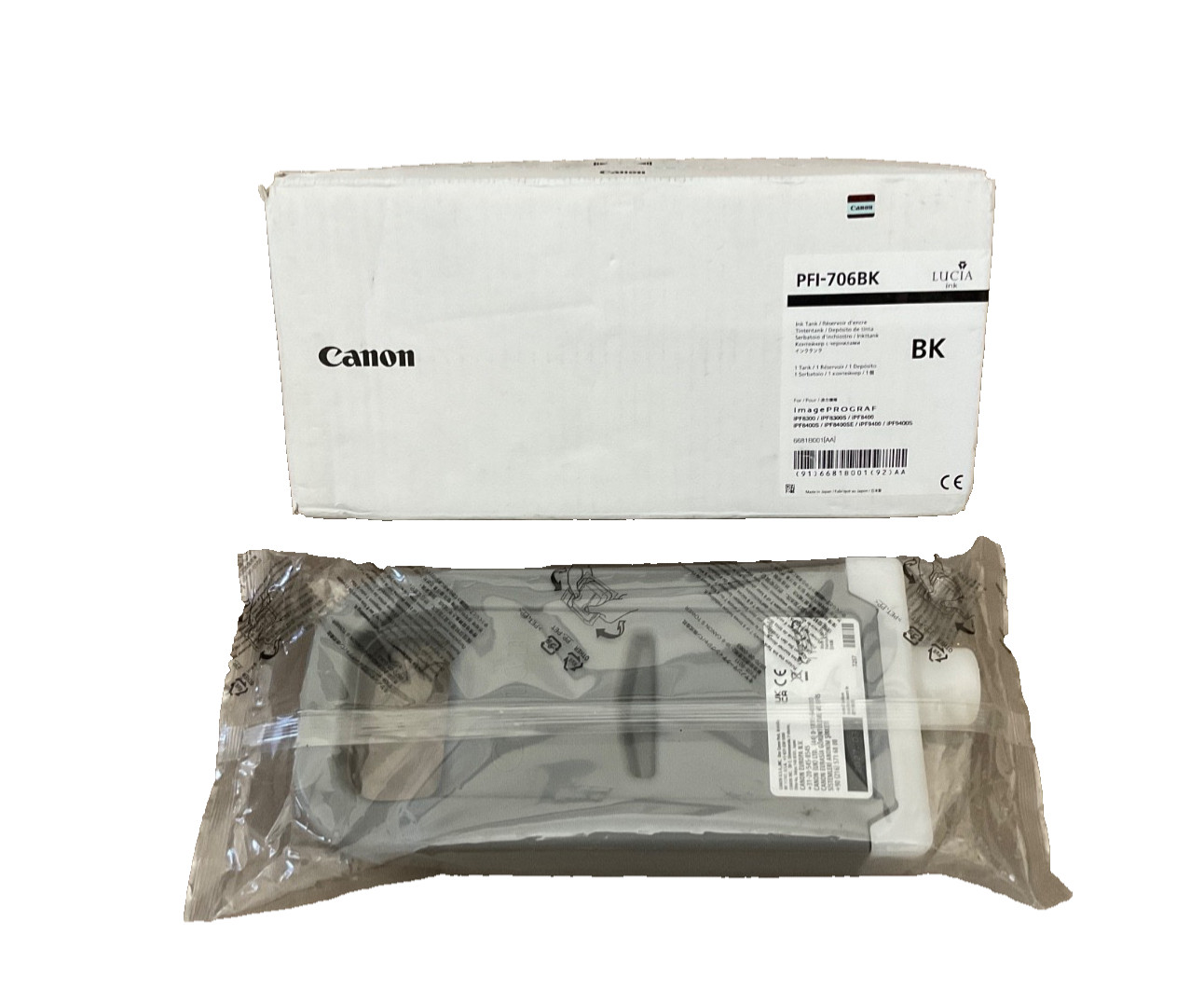 Genuine Canon PFI-706BK Ink Cartridge For imagePROGRAF 700ml (Black) EXP 2027/03