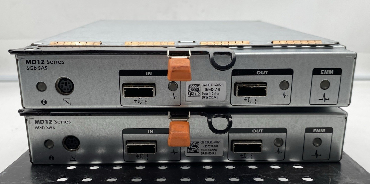 LOT OF 2 Dell MD12 Series E01M E01M001 6Gb SAS Controller Modules