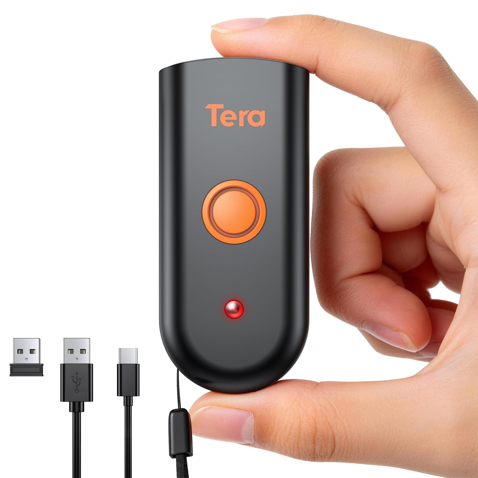 Barcode Scanner 2D Portable Wireless 2.4G USB Tera 1200 Mini Orange Pocket
