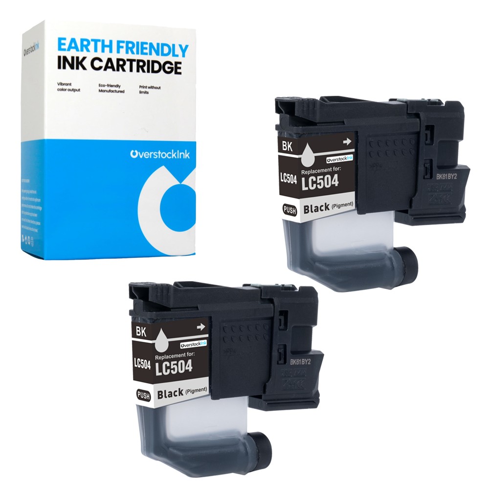 OSI Compatible 2-Pack LC504BK Ink Cartridges fits Brother MFC-J1365DW
