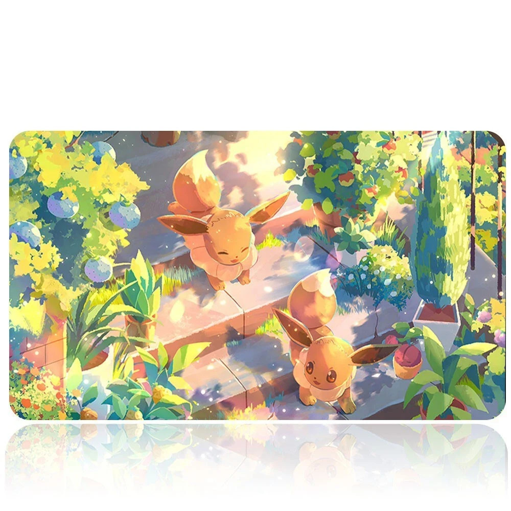 Pokemon Eevee Desk Mat Mouse Pad With Zones Gift For Home and Office Decor