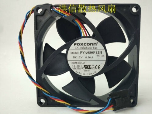 1PCS Fan For FOXCONN PVA080F12H 12V 0.36A PWM 4PIN New 