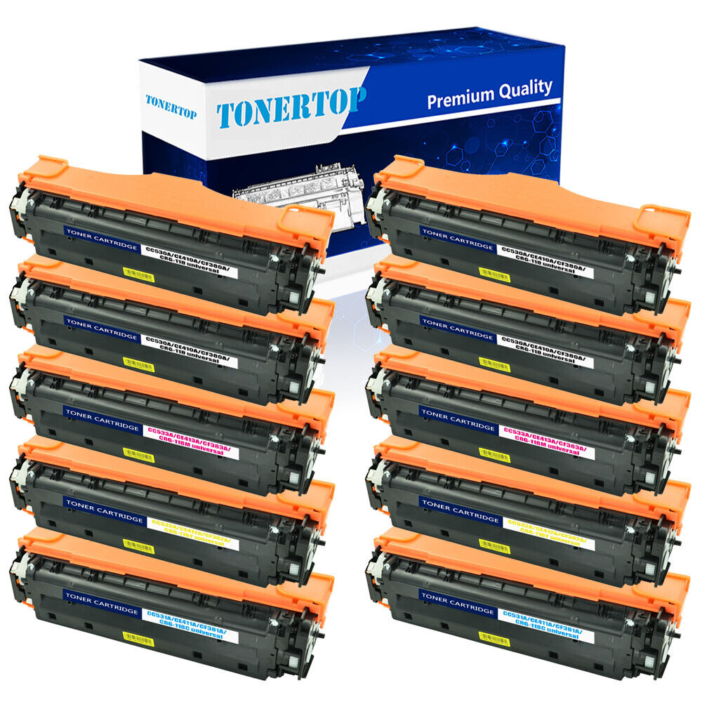 10 PK Toner CE410A-CE413A 305A Set For HP LaserJet Pro 400 M451dw M451nw M471dn