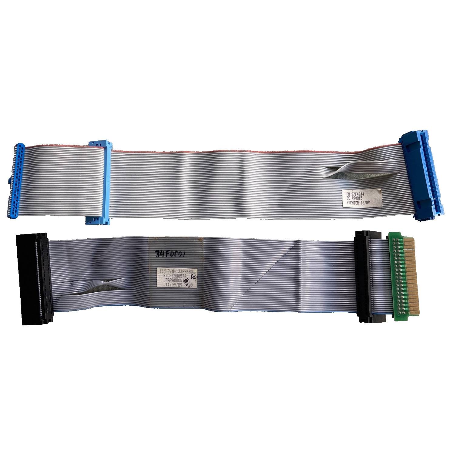 IBM Ribbon Cable 27F4244 Premier 1989 33F8680 Paramount 40 Pin IDE PCB Connector